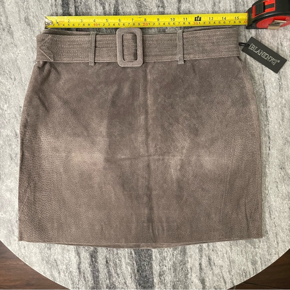 BLANK NYC Genuine Suede Leather Skirt